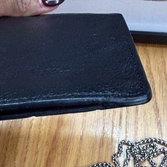 Black Croc-Embossed Chain Bag - Picture 11 of 15